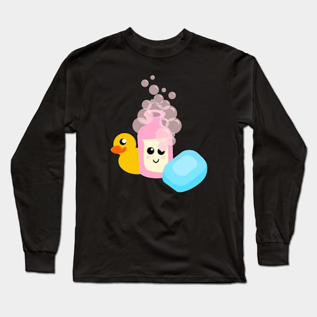 Bubble Bath Buddies Long Sleeve T-Shirt by traditionation